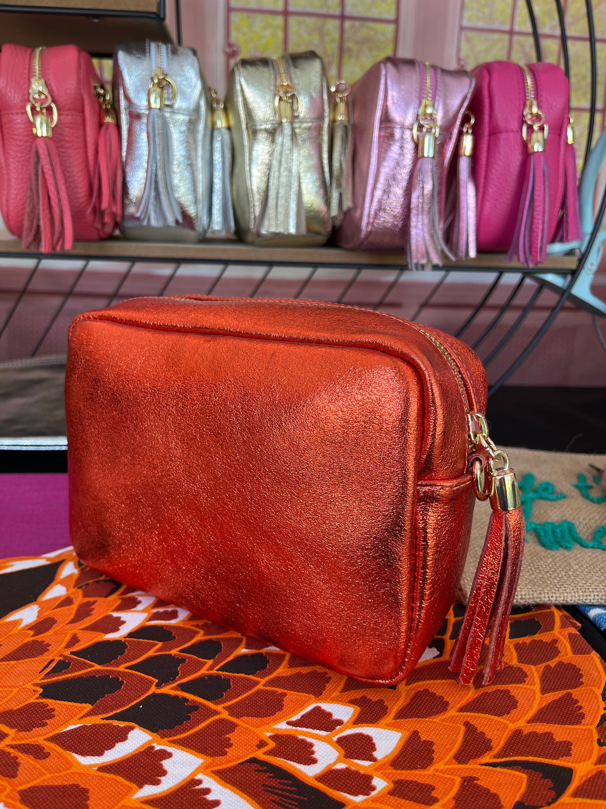 Orange ledertasche Clearance